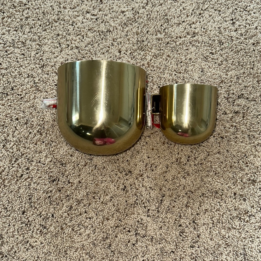 Pottery Barn Teen gold planter
